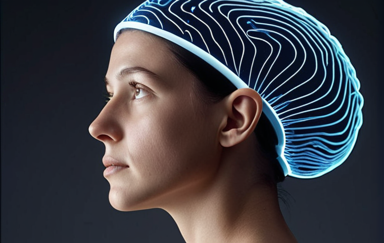 **Prompt 1: The Dawn of Personal Neurotech and AI Insight**
"A sleek, diverse individual (20s-30s) wears a minimalist, futuristic brain-monitoring headband. Around their head, abstract, glowing lines and subtle patterns represent brainwave activity, flowing towards a holographic interface or a smartphone displaying insightful data visualizations. The background is clean and modern, evoking a sense of personal discovery and mental clarity. Emphasize the integration of AI interpreting complex brain data into actionable insights for self-understanding and well-being. The atmosphere is optimistic and empowering, illustrating the transition of neurotechnology from clinical fiction to accessible personal reality."