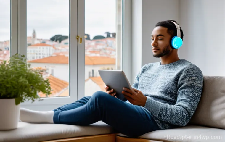 정신 건강과 뇌파 모니터링의 관계 - Image Prompt 1: Serene Self-Discovery at Home** 정신 건강과 뇌파 모니터링의 관계 - Image Prompt 1: Serene Self-Discovery at Home**